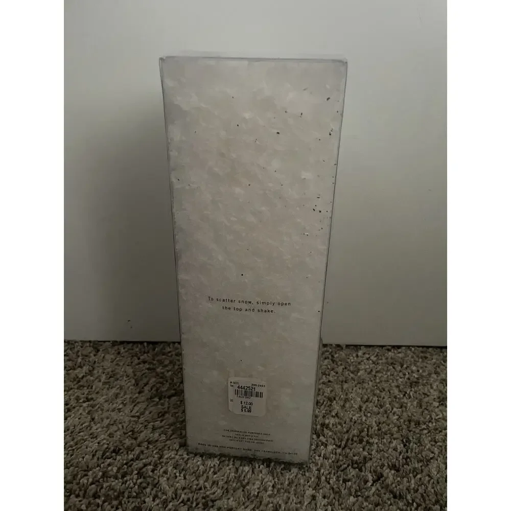 Pottery Barn Faux Snow 5.5 oz White Christmas Holiday Village Holiday Decor New